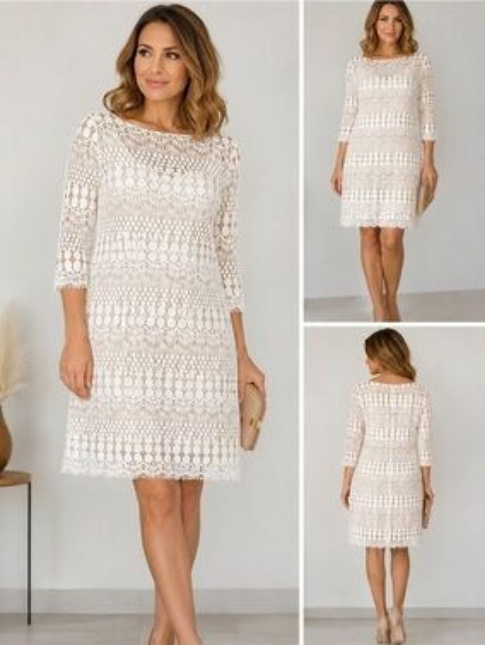 Crochet Lace Midi Dress
